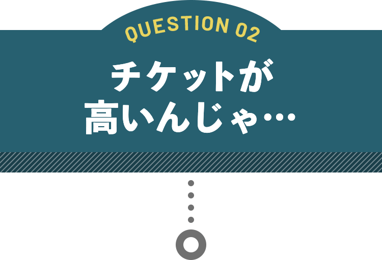 チケットが高いんじゃ…