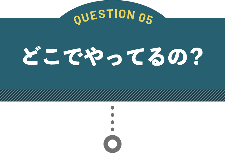 どこでやってるの？